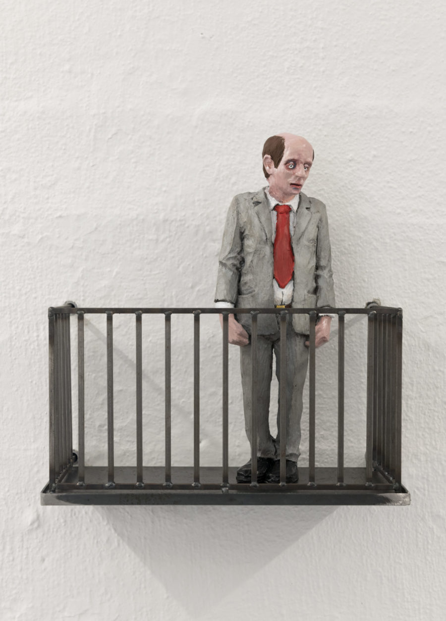 ISOLATED IN THE MODERN OUTDOORS (RED TIE)
